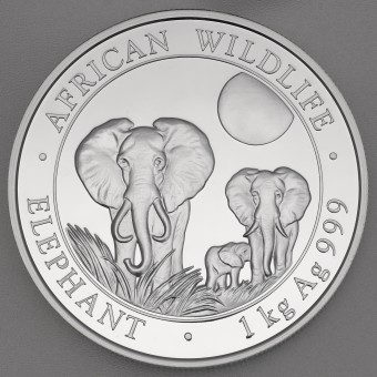 Silbermünze 1kg "Elefant" 2014 African Wildlife (Somalia)