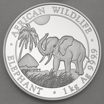 Silbermünze 1kg "Elefant" 2017 African Wildlife (Somalia)
