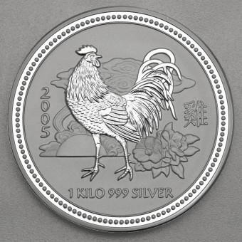 Silbermünze 1kg "Hahn" 2005 Lunar I – Year of the Rooster (Australien)