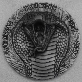 Silbermünze 1kg "Kobra" 2023 Big Five Asia (Elfenbeinküste)