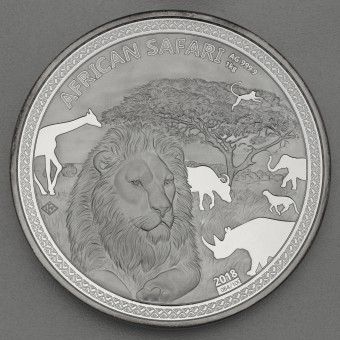 Silbermünze 1kg "Löwe" 2018 African Safari (Tschad)