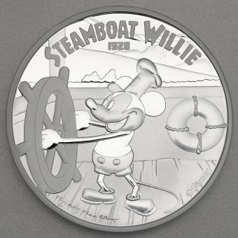 Silbermünze 1kg "Mickey Mouse" 2015 Steamboat Willie - Disney (Niue)