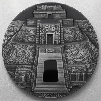 Silbermünze 1kg "Uxmal" 2017 Pyramide des Magiers (Tschad)
