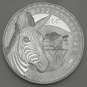 Silbermünze 1kg "Zebra" 2022 African Safari II (Tschad)