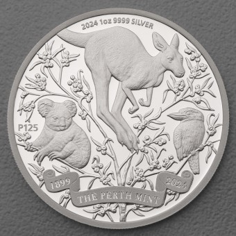 Silbermünze 1oz "125th Anniversary" 2024 (PP) The Perth Mint (Australien)