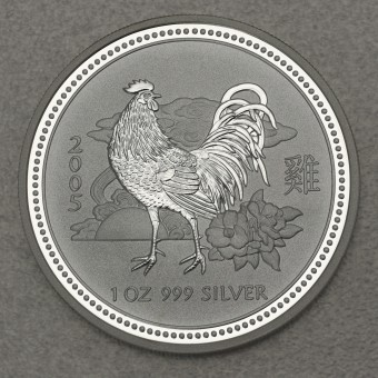 Silbermünze 1oz "Hahn" 2005 Lunar I – Year of the Rooster (Australien)