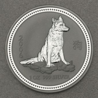 Silbermünze 1oz "2006 Hund" Lunar I 