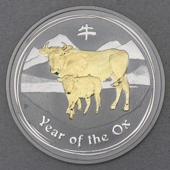 Silbermünze 1oz "Ochse" 2009 (vergoldet) Lunar II – Year of the Ox (Australien)