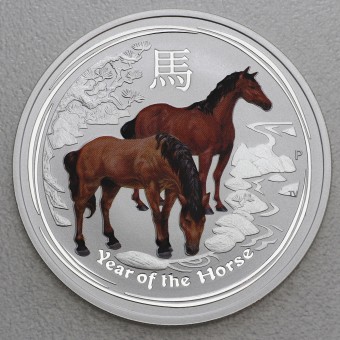 Silbermünze 1oz "Pferd" 2014 (koloriert) Lunar II – Year of the Horse (Australien)