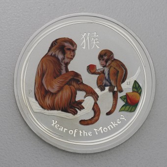 Silbermünze 1oz "Affe" 2016 (koloriert) Lunar II – Year of the Monkey (Australien)