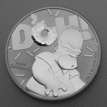 Silbermünze 1oz "Homer Simpson 2019" (Tuvalu) The Simpsons Serie