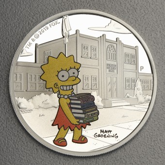 Silbermünze 1oz "Lisa Simpson 2019" (coloriert) The Simpsons Serie