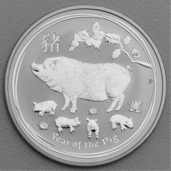 Silbermünze 1oz "2019 Schwein" Lunar II 