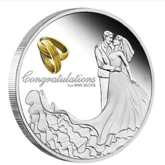 Silbermünze 1oz 2019 "Wedding" Perth Mint 