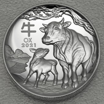 Silbermünze 1oz "Ochse" 2021 (HR) Lunar III – Year of the Ox (Australien)