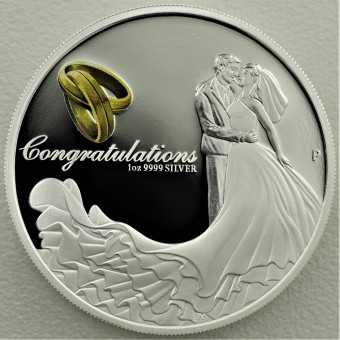 Silbermünze 1oz 2021 "Wedding" Perth Mint (PP) Polierte Platte