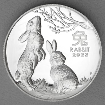 Silbermünze 1oz "2023 Hase" Lunar III (PP/HR) 