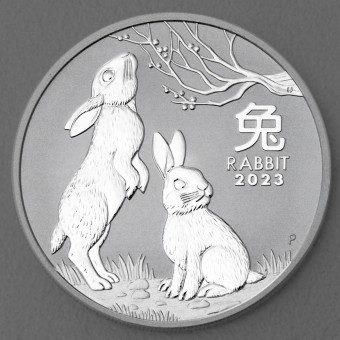 Silbermünze 1oz "Hase" 2023 Lunar III – Year of the Rabbit (Australien)