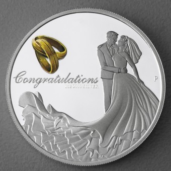 Silbermünze 1oz 2023 "Wedding" Perth Mint (PP) Polierte Platte