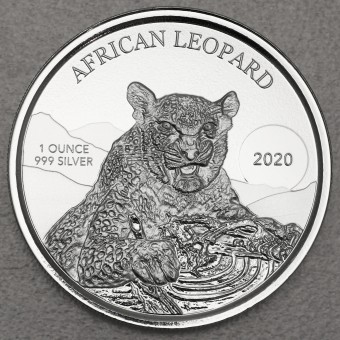 Silbermünze 1oz "African Leopard 2020" (Ghana) 