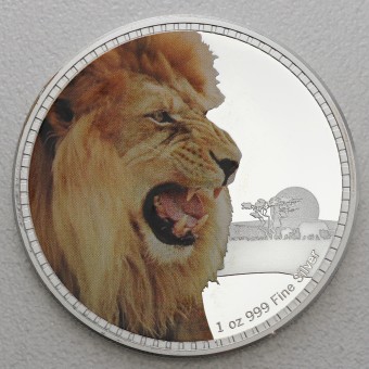 Silbermünze 1oz "African Lion" 2016 (koloriert) Kings of the Continents (Niue)