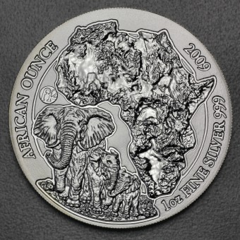 Silbermünze 1oz "Elefant" 2009 African Ounce (Ruanda)