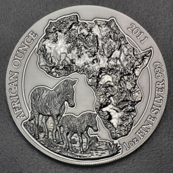 Silbermünze 1oz "African Ounce 2011 Zebra" 