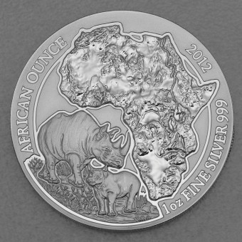 Silbermünze 1oz "African Ounce 2012 Nashorn" 