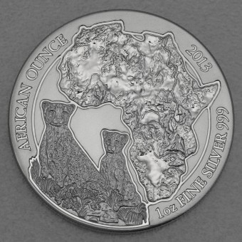 Silbermünze 1oz "Gepard" 2013 African Ounce (Ruanda)
