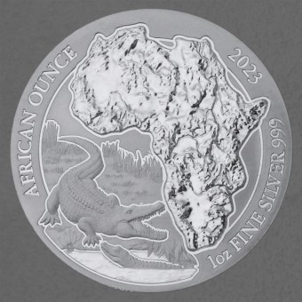 Silbermünze 1oz "African Ounce 2023 Krokodil" Ruanda