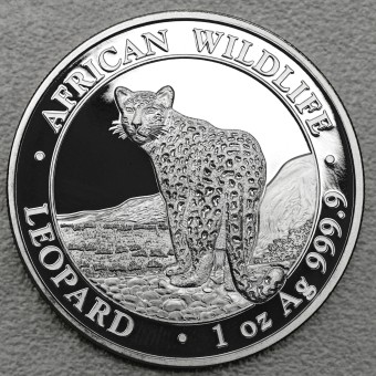 Silbermünze 1oz "Somalia Leopard 2018" African Wildlife Serie