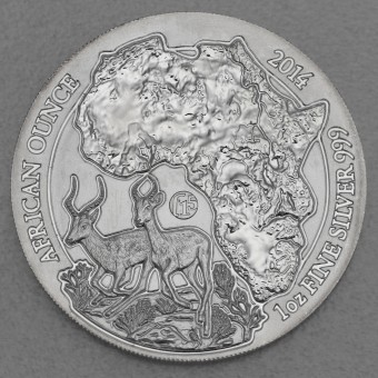 Silbermünze 1oz "Antilope" 2014 African Ounce (Ruanda)