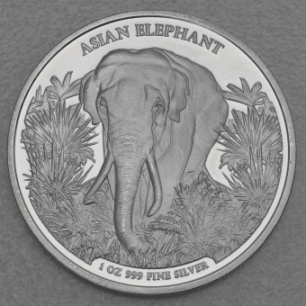 Silbermünze 1oz "Asian Elephant" 2023 (Kambodscha)