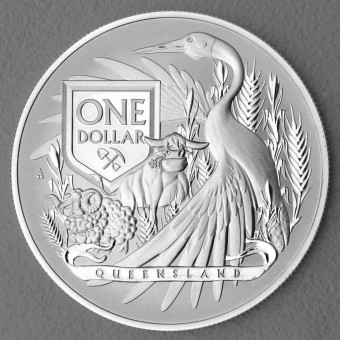 Silbermünze 1oz "Australia’s Coat of Arms" 2023 Queensland (Australien)