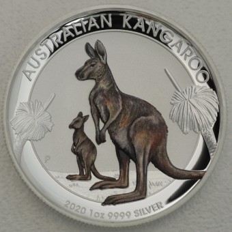 Silbermünze 1oz "Känguru" 2020 (HR/koloriert) (Australien)