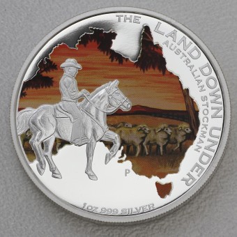Silbermünze 1oz "Australian Stockman 2014" Land down under (Australien)
