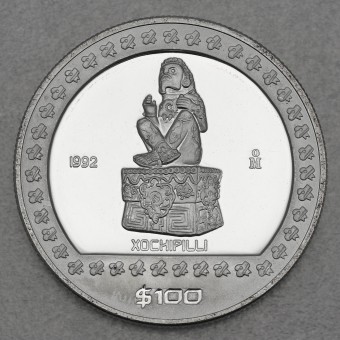 Silbermünze 1oz "Xochipilli" 1992 Präkolumbische Kulturen – Azteken (Mexiko)