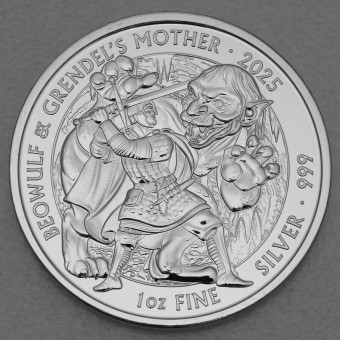 Silbermünze 1oz "Beowulf & Grendel's Mother" 2025 Myths and Legends (Großbritannien)