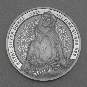 Silbermünze 1oz "Berberaffe" 2021  (Gibraltar)