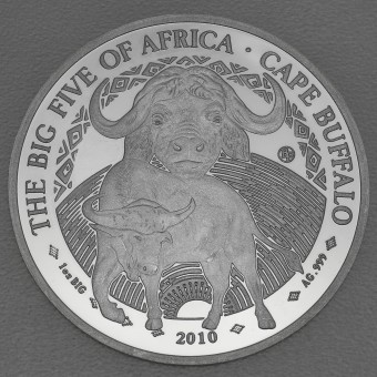 Silbermünze 1oz "Büffel" 2010 Big Five (Ruanda)