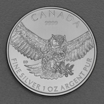 Silbermünze 1oz "Great Horned Owl" 2015 Birds of Prey (Kanada)