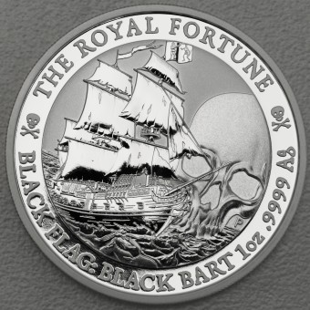 Silbermünze 1oz "Royal Fortune - Black Bart 2020" Black Flag Serie