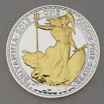 Silbermünze 1oz "Britannia" 2013 (vergoldet) (Großbritannien)