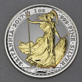 Silbermünze 1oz "Britannia" 2017 (vergoldet) (Großbritannien)