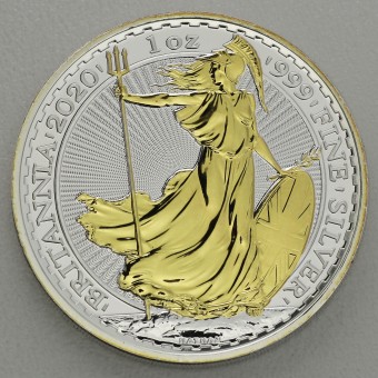 Silbermünze 1oz "Britannia" 2020 (vergoldet) (Großbritannien)