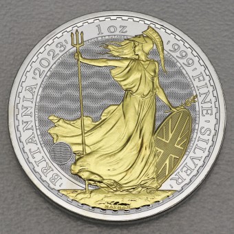 Silbermünze 1oz "Britannia" 2023 (vergoldet) (Großbritannien)