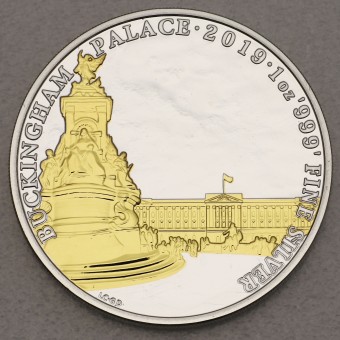 Silbermünze 1oz "Buckingham Palace" 2019 (vergoldet) Landmarks of Britain (Großbritannien)