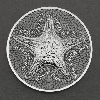 Silbermünze 1oz "Cook Isl. Silver-Star" 2022 diff. 