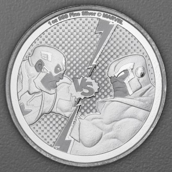 Silbermünze 1oz "Captain America vs. Thanos" 2025 Marvel (Niue)
