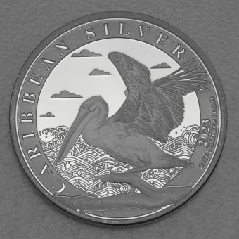 Silbermünze 1oz "Pelican" 2023 Caribbean Silver (Barbados)